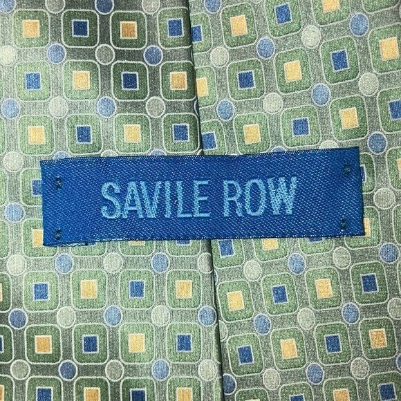 Stunning Light Green Blue Gold Silk Tie - Picture 4 of 6